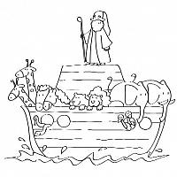 Disegno da colorare dell'Arca di Noè